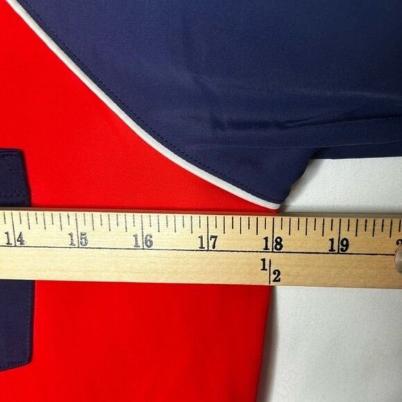 Lands’ End Short Sleeve Blue Red Rashguard Swim Shirt. Size L - Picture 9 of 13